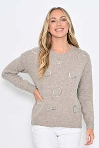 New U Collection: Silver Heart Knit - Mocha