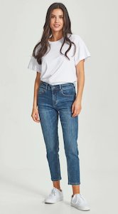 Kailey Short Stuff Jeans - Dark Blue