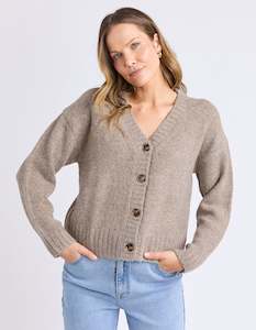Cardigans: Jensen Button Cardigan - Mushroom