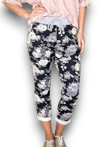 Shades Bouquet Rose Jogger - Black/Grey