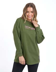 Long Sleeve Tshirts: Authentic Long Sleeve Tee - Olive
