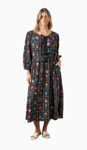 Charley Bow Dress - Black Chilli