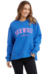 Larger Sizes: Interval Crew - Cobalt Blue With Neon Pink Cross