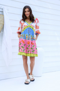 Summer Selection: Macarena Drawstring Dress - Multi