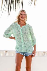 Shirts: Malta Top - Green