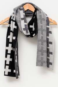 Cross Scarves - Black/Grey