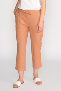 Pants: 7/8 Length Slim Leg Pants - Spice