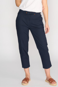 Pants: 7/8 Length Slim Leg Pants - Ink