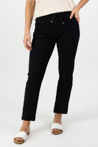 Pants: Ankle Slim Leg Pants - Black