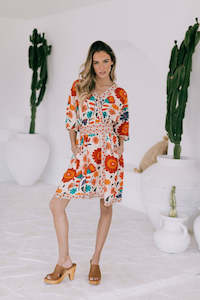 Emilie Wrap Dress - Red/White