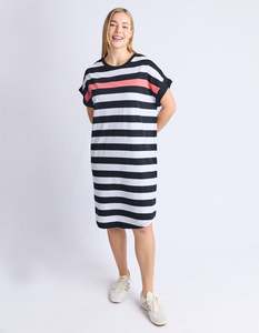 McKinley Dress - Black/White Stripe