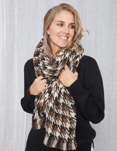 Stella And Gemma: Scarves - Chunky Brown Houndstooth