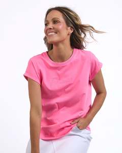 Tops: Signature Tee - Neon Rose
