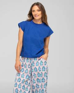 Tops: Leaf Top - Blue