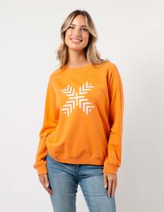 Stella And Gemma: Classic Sweater - Mandarin With Candy Cross