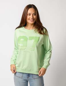 Stella And Gemma: Classic Sweater - Green NYC Sporty Stripes