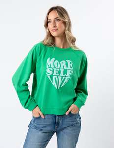Stella And Gemma: Everyday Sweater - Emerald More Self Love