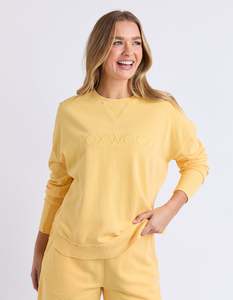Larger Sizes: Simplified Sweatshirt - Yellow