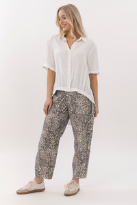 Leopard Barrell Jeans - Animal Print