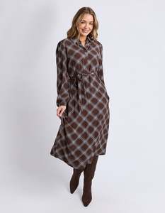 Edison Check dress - Chocolate Check