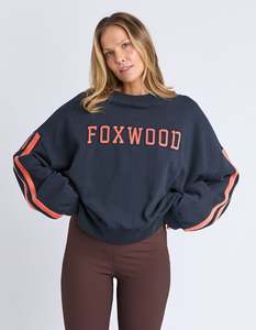 Elevated Sunday Crew - Navy With Orange