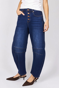 Jeans: Carson Barrel Jeans - Ink