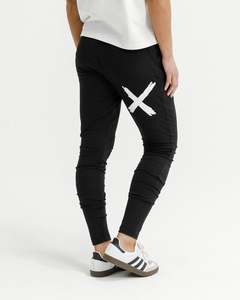 Homelee: Apartment Pants - Black With White Cross