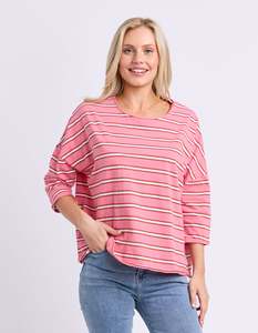 Anya Tee - Pink Lemonade Stripe