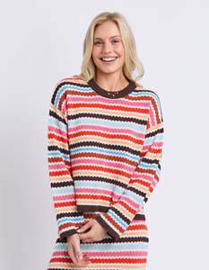 Retro Reef Long Sleeve Knit - Multi