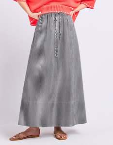 Willow Skirt - Black Stripe
