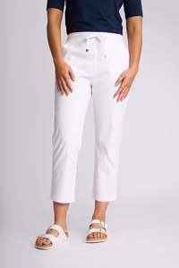 Henley 7/8 Pull On Pants - White