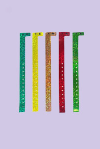 Products: Tri-Laminate (Plastic Sparkly) Wristbands - Allcard Services NZ