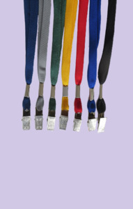 Products: 12mm Woven Tape Lanyard with an Alligator Clip - Allcard Services NZ