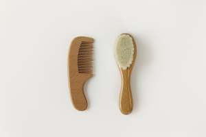 Baby Essentials: Wooden Baby Brush Set