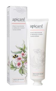 Products: Apicare Peach Blossom & Manuka Honey Handcreme 90g