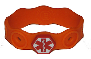 Products: Allerbling individual wristband with medical charm