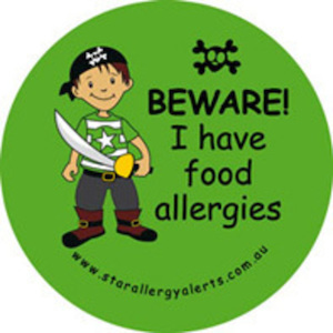 BEWARE I have Food Allergies Badge Pack