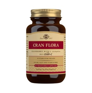 Products: Solgar Cran Flora with Probiotics plus Ester C 60 Vegecapsules