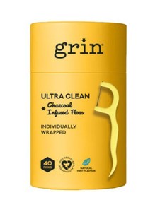 Products: Grin Ultra Clean Adults 100% Recycled Floss Picks 40pk- charcoal infused