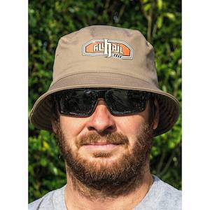 Bucket Hat - Car Badge - Walnut