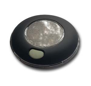 Lighting: LED Light, Dome 80mm, Black, Cool White
