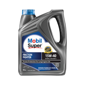 Mobil Super%E2%84%A2: Mobil Super Friction Fighter 15W-40 - Synthetic Engine Oil 4LT