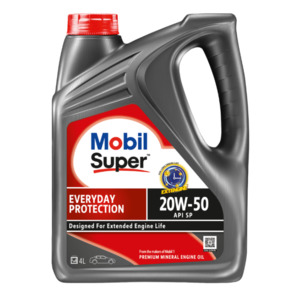 Mobil Super Everyday Protection 20W-50 - Premium Mineral Engine Oil 4LT