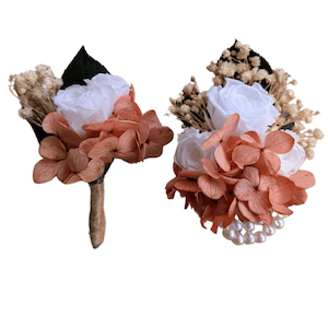 Corsage and Button Hole, Duo Pack, Princess White Fast NZ Delivery