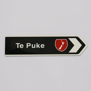 Te Puke NZ Map Black Roadsign - all sortz