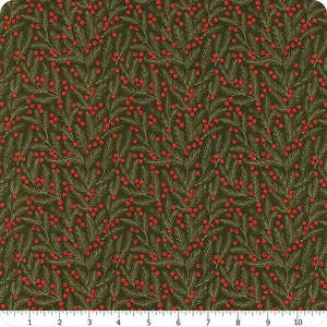 Christmas Fabrics: Lella Boutique Berry and Pine Pine Needles - Evergreen