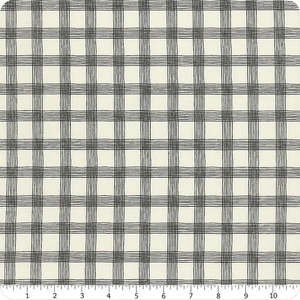 Black White Neutral And Low Volumes: Threads Plaid - Porcelain and Black