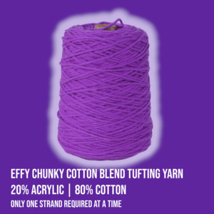 Rug Yarns: EFFY Cotton Blend Yarn — 0.44 lb cones