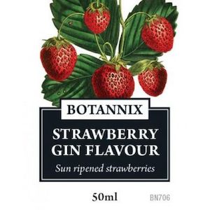 Botannix Gin: Spirits Unlimited Botannix Strawberry Gin Flavour - 50ml
