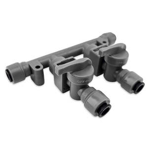 Kegland: Duotight 8mm x 2-Way Manifold with Check & Isolation Valves